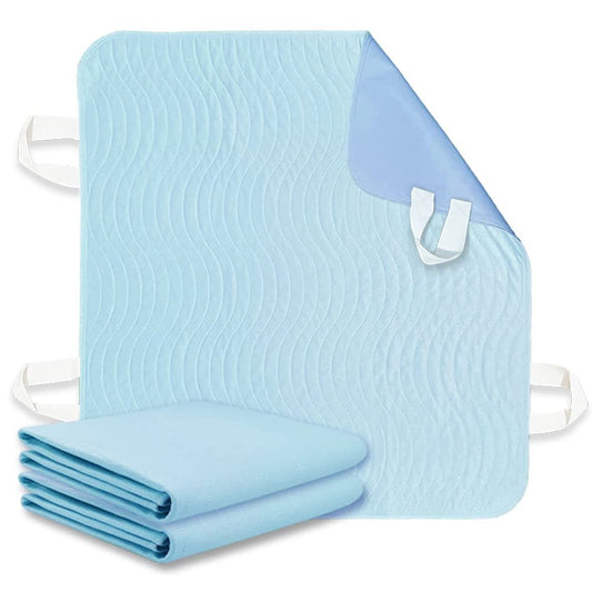 2 Pack Bed Pads for Incontinence Positioning Bed Pad with Handles for Lift and Transfer Reusable Waterproof V1192-AZ-W-3603