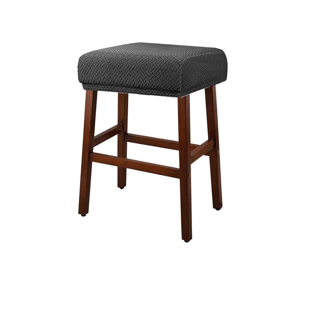 Stool Covers Rectangle - 4 Pack Stretch Waterproof Saddle Seat Cover Counter Bar Stools Bar Chairs Covers V1192-AZ-W-3608