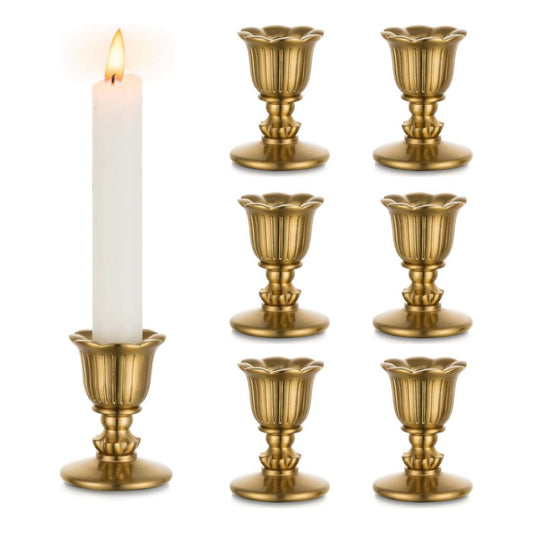 Vintage Candlestick Candle Holders Brass Taper Gold Candle Stick Victorian Style for Table Centerpiece V1192-AZ-W-3613