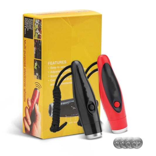 Electronic Whistles, 2 Pack Handheld 3 Tone High Volume Electric Whistle with Lanyard for Teacher Coach V1192-AZ-W-3618