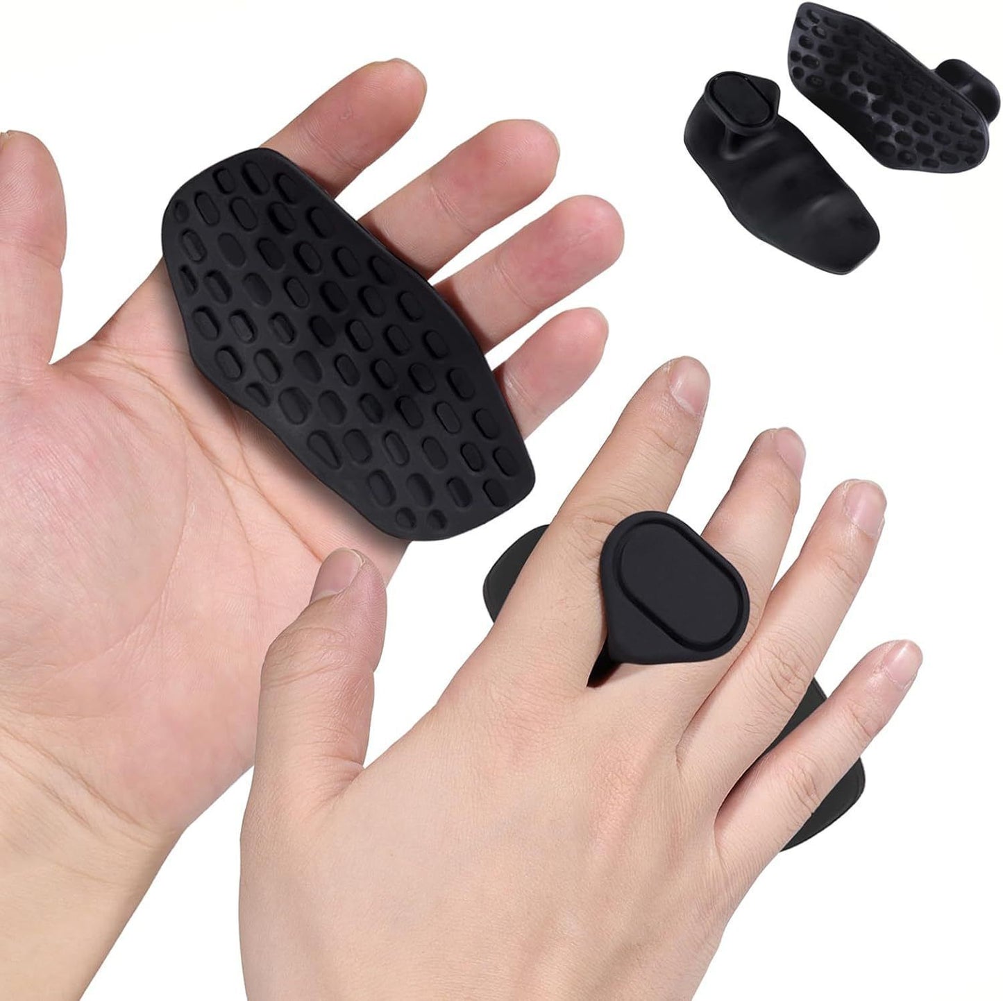 Anti-Slip Workout Grips - Ergonomic Rubber Hand Protector Gloves for Weight Lifting, Pull-Ups, Gym Training V1192-AZ-W-3620