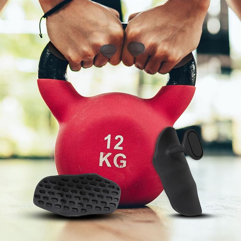 Anti-Slip Workout Grips - Ergonomic Rubber Hand Protector Gloves for Weight Lifting, Pull-Ups, Gym Training V1192-AZ-W-3620
