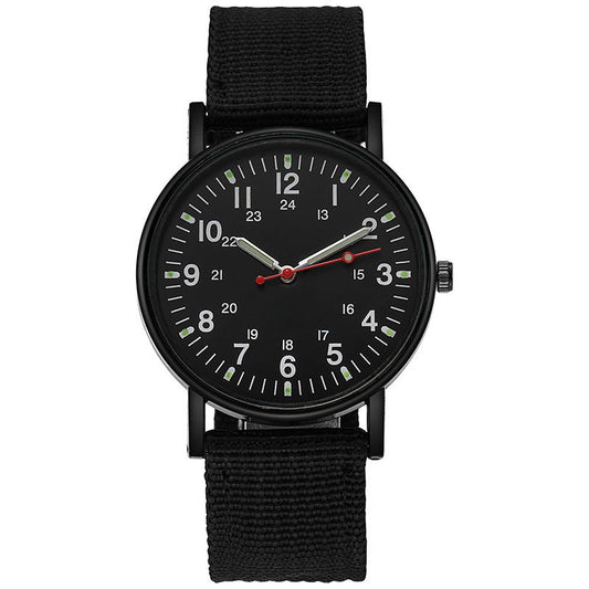 Mens Watches, Luminous Sport Nylon Band Military Army Watch Analogue Quartz Wrist Watches for Men V1192-AZ-W-3621
