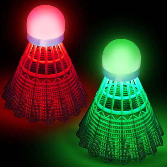 Badminton 10pcs - Lighting Glow in The Dark Night, Badminton Shuttlecocks, Indoor Outdoor Sport Ball Training V1192-AZ-W-3627