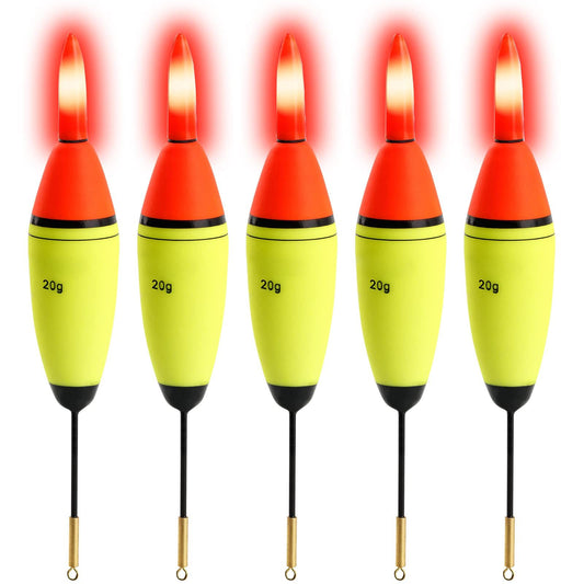 5Pcs Light Bobbers Floats Fishing Bobbers Saltwater Freshwater Night Fishing Fishing Floats Lighted Bobbers V1192-AZ-W-3629