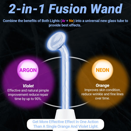 High Frequency Facial Machine - Portable Handheld High Frequency Facial Skin Wand Machine with 4 Different V1192-AZ-W-3631