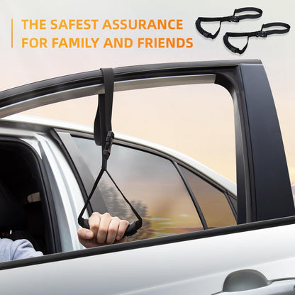 4Pack Car Grab Handle Adjustable Standing Aid Safety Handle Portable Vehicle Support Grab Bar Nylon Grip V1192-AZ-W-3638