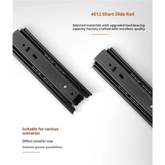 2 Pairs 8+6 Inch Full Extension Less Noise Drawer Slides all Bearing Side Mounted Drawer Slider Heavy Duty V1192-AZ-W-3640
