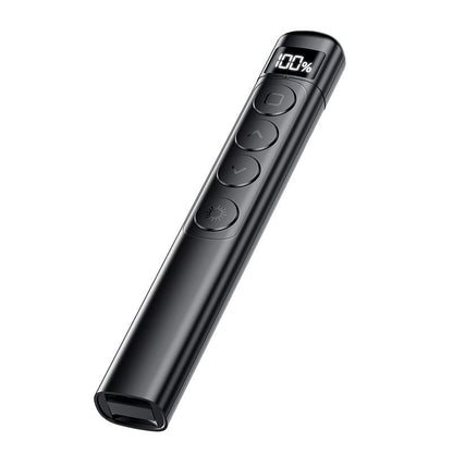 Wireless Presentation Clicker with Pointer Stick,Rechargeable Presenter Remote Light Pointer with Screen V1192-AZ-W-3641
