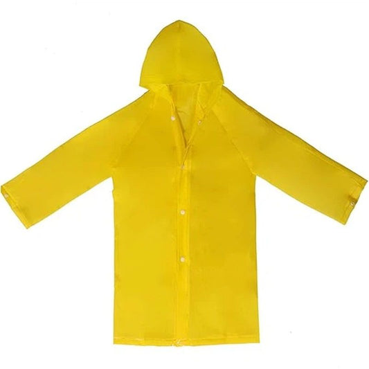 Kids Raincoat Girl Boy Waterproof Hood rain Jacket Outdoor Age 4-14 YellowRain Poncho, Lightweight Emergency V1192-AZ-W-3642