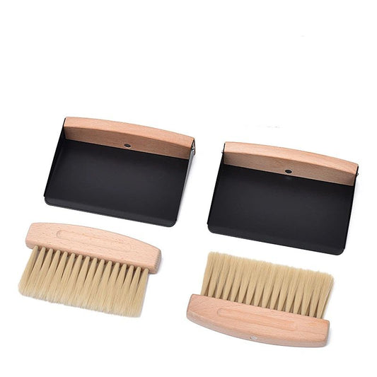 Small Dust Pan and Brush Set, Mini Hand Broom and Dustpan Set, Wooden Crumb Sweeper for Home Desktop, Sofa, V1192-AZ-W-3644