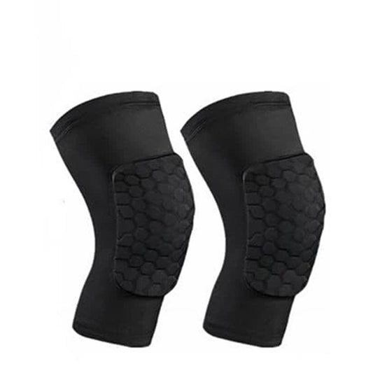 Moisture Wicking Technology Knee Sleeves for Women/Men, Elbows & Shins Protection, Honeycomb collision V1192-AZ-W-3649