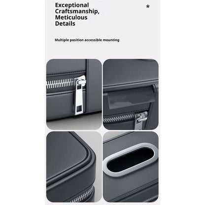 Car Tissue Holder, PU Leather Tissue Napkin Box,Car Armrest Box Tissue Bag,Backseat Napkin Rectangle V1192-AZ-W-3651