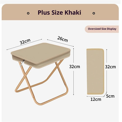 12.5" Foldable Portable Camping Stool Heavy Duty 264lbs for Adults, Lightweight Travel Stool with Carry Bag, V1192-AZ-W-3656