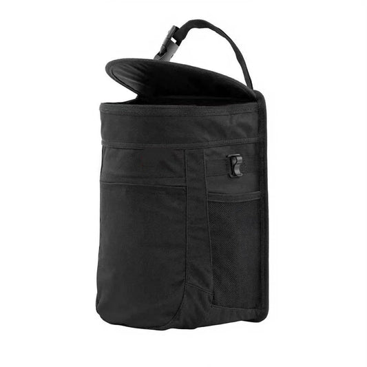 Spill-Proof Car Trash Can - Round - Removable Leak-Proof Liner & Flip-Top Lid - Hanging Trash Can & Trunk V1192-AZ-W-3660