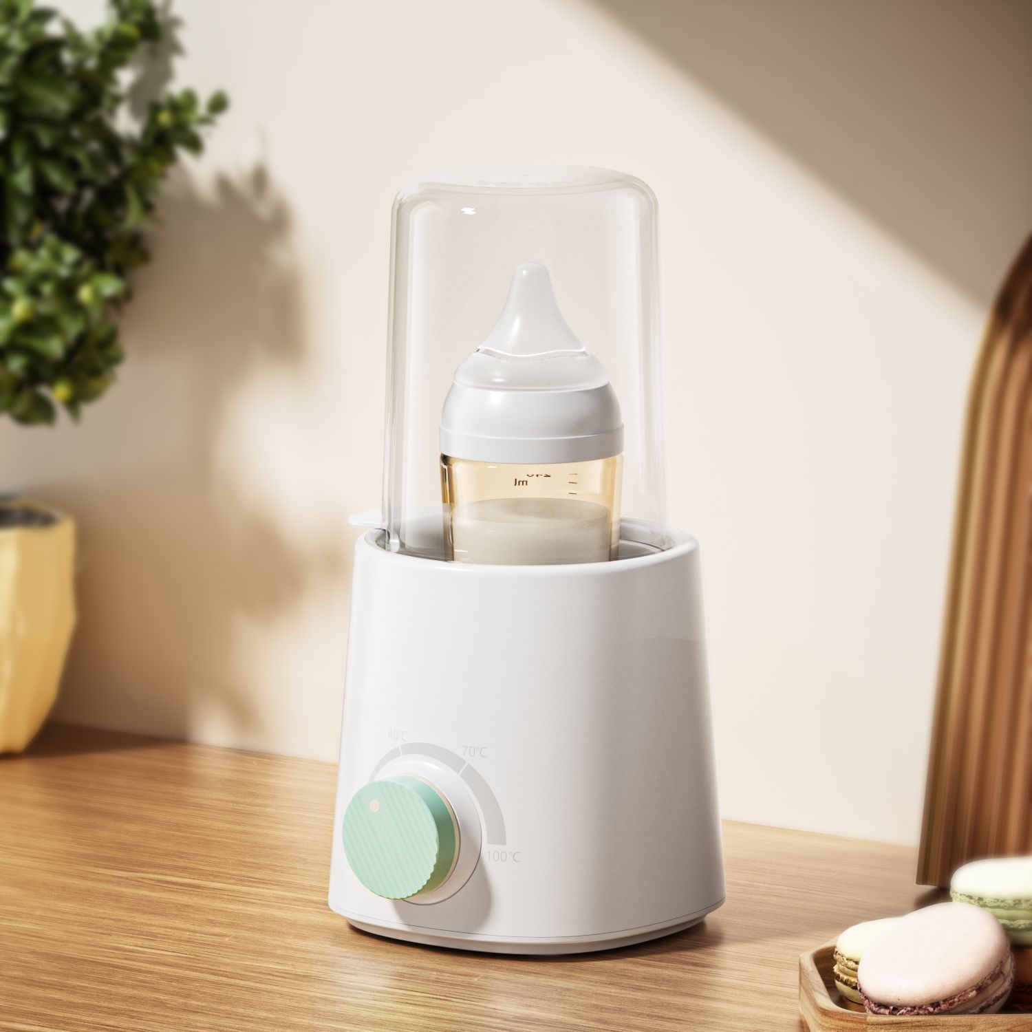 Fast Bottle Warmer, with Smart Temperature Control, Water Bath Technology, three gears white Fast charging V1192-AZ-W-3669