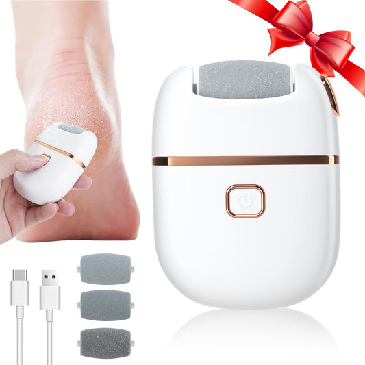 Electric Foot File Electric Foot Callus Remover, Rechargeable Pedicure Tools for Feet, 2 Speeds, 3 Grinding V1192-AZ-W-3680