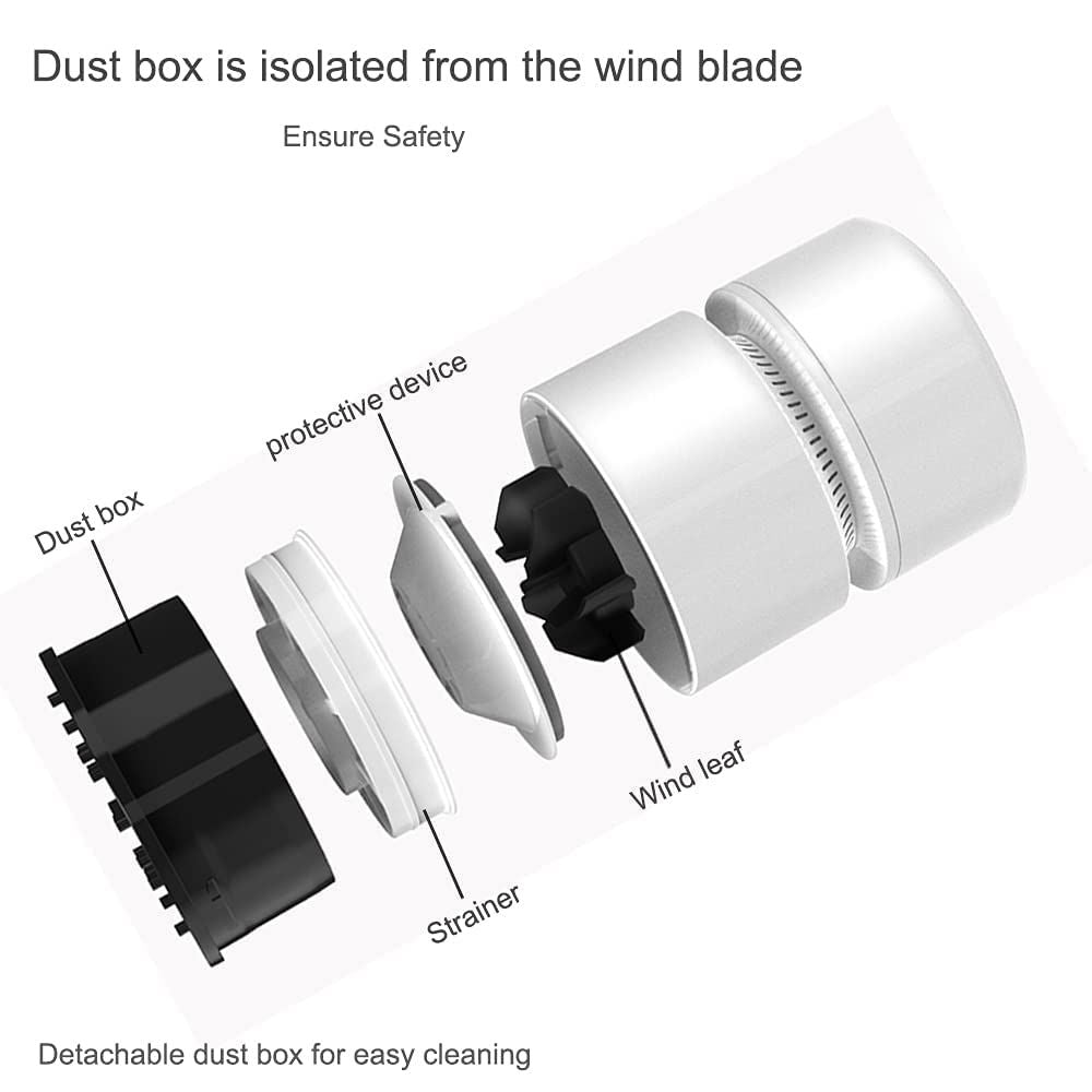 Desktop Vacuum Cleaner,Mini Table dust Sweeper Energy Saving with auto Power-Off Function,Cordless&360o V1192-AZ-W-3682