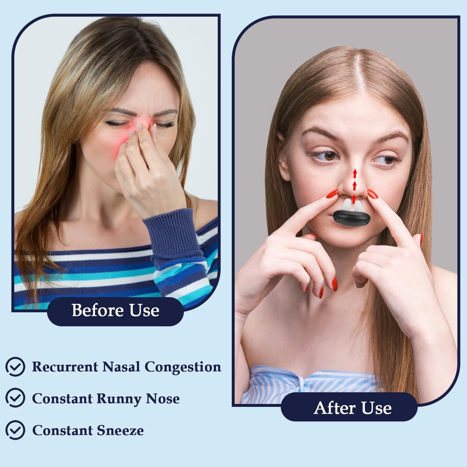 Red Light Nasal Therapy Device, Portable Red Light Therapy for Nose,Red Light Nasal Soothing Device V1192-AZ-W-3685