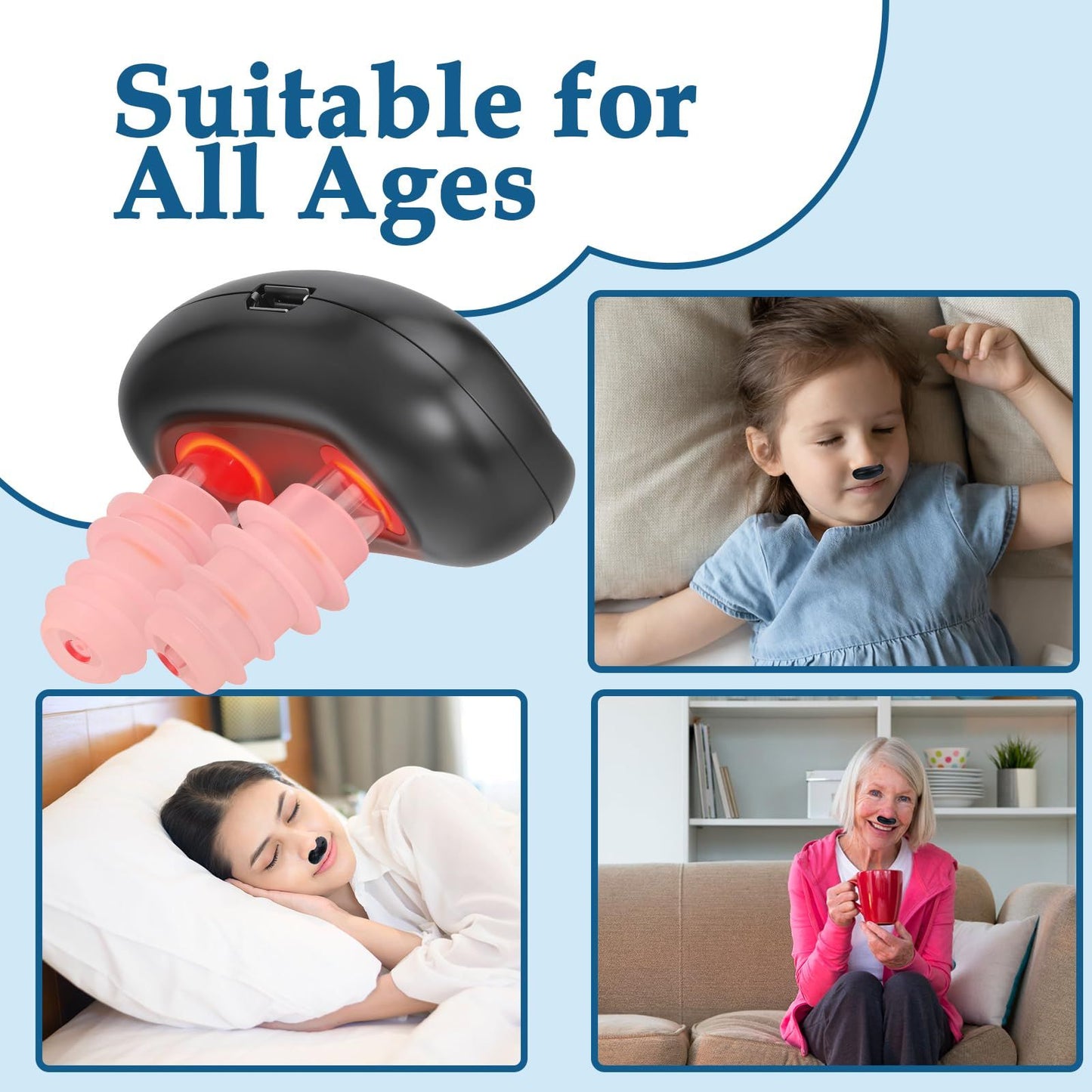 Red Light Nasal Therapy Device, Portable Red Light Therapy for Nose,Red Light Nasal Soothing Device V1192-AZ-W-3685