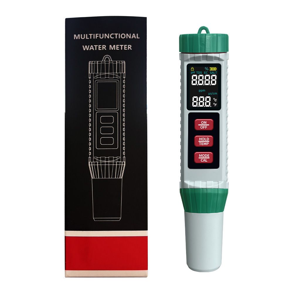 5 in 1 Water Quality Tester Pen Meter for Pools, Drinking Water Aquariums hydroponic Cooking Tester Measure V1192-AZ-W-3694