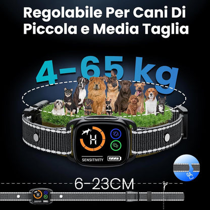 Bark Collar, Dog Bark Collar with 6 Adjustable Sensitivity, 3 Mode Beep/Vibration/Beep&Vibration, V1192-AZ-W-3698