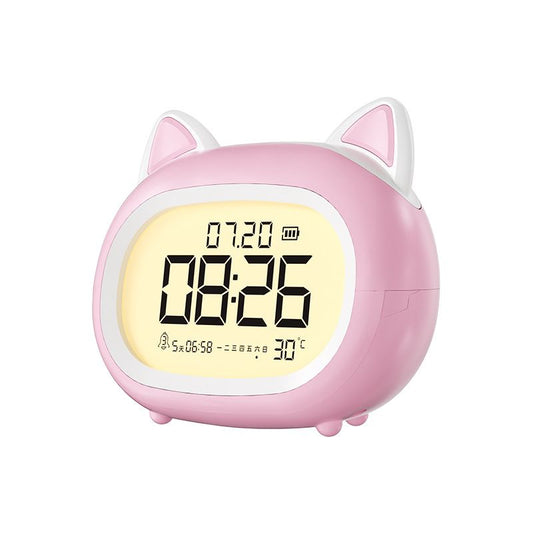 Kids Alarm Clock with Night Light for Kids, Small Digital Alarm Clocks for Bedrooms, Routine Builder, Cute V1192-AZ-W-3704