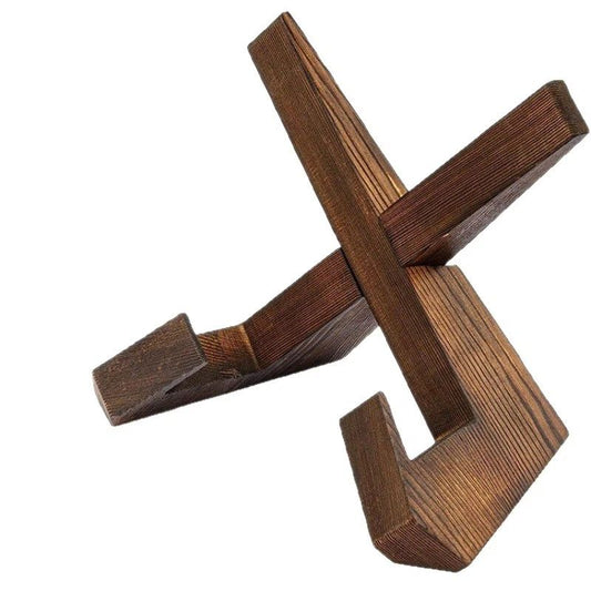 Plate Stand for Display - 6.5 Inch Plate Holder Display Stand, Wooden Picture Frame Holder, Decorative Table V1192-AZ-W-3708