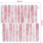 Pink Long Hexagon Tile Peel and Stick Backsplash, 10 Sheets Self-Adhesive Wall Tiles Stick on Back Splash for V1192-AZ-W-3713