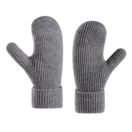 Unisex Winter Toasty Warm Solid Knit Mitten Gloves, Knit Stretchy Cold Weather Warm Knit Thick Gloves Mittens V1192-AZ-W-3729