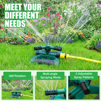 Courtyard watering tool, large area rotating garden watering tool, lawn and courtyard watering tool (green) V1192-AZ-W-3747