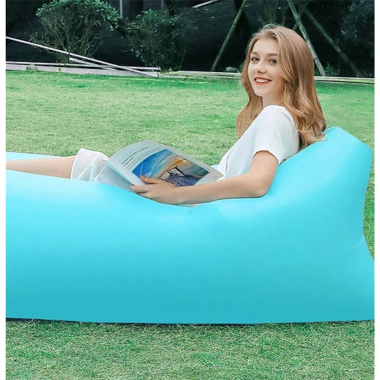 Inflatable Sun Lounger, Air Sofa, Hammock, Portable, Waterproof and Leak-Proof, Ideal for Backyard, Beach, V1192-AZ-W-3748