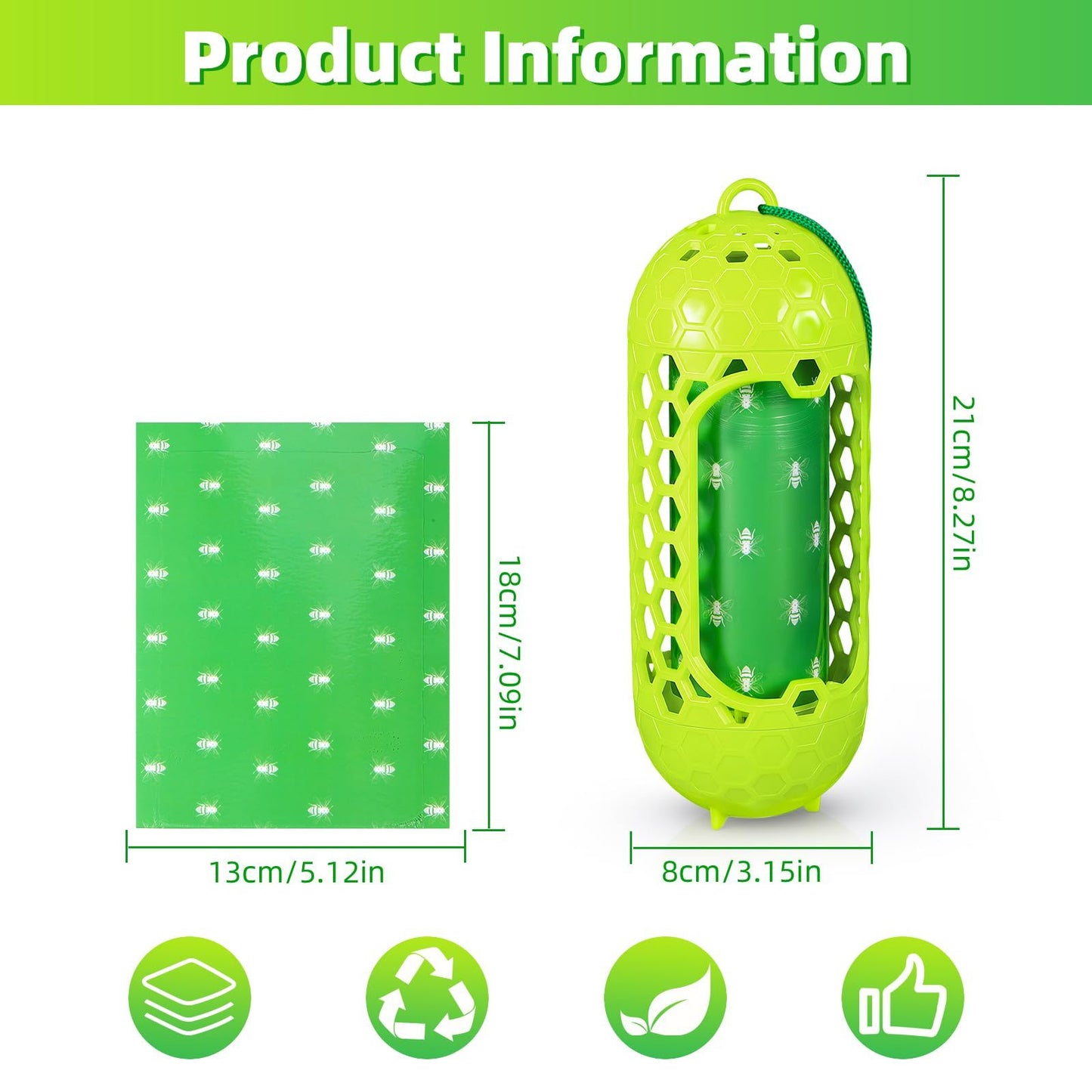 2 Pack Wasp Trap for Outdoor Use Safe & Reusable Wasp Catcher, Effective Hanging Yellow Jacket Trap for V1192-AZ-W-3752