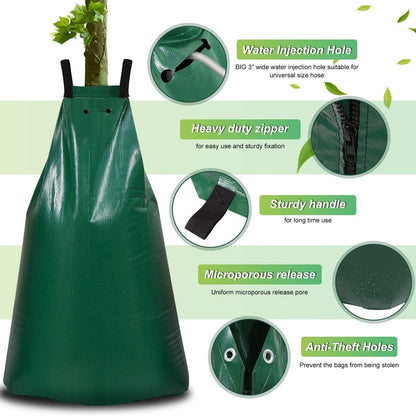 Tree Watering Bags Slow Release, 20 Gallon Drip Irrigation Bag Waterer Globe Soaker for New Plant Trees Trunk V1192-AZ-W-3763