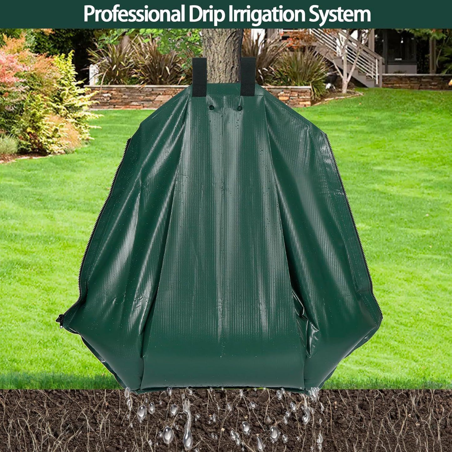Tree Watering Bags Slow Release, 20 Gallon Drip Irrigation Bag Waterer Globe Soaker for New Plant Trees Trunk V1192-AZ-W-3763