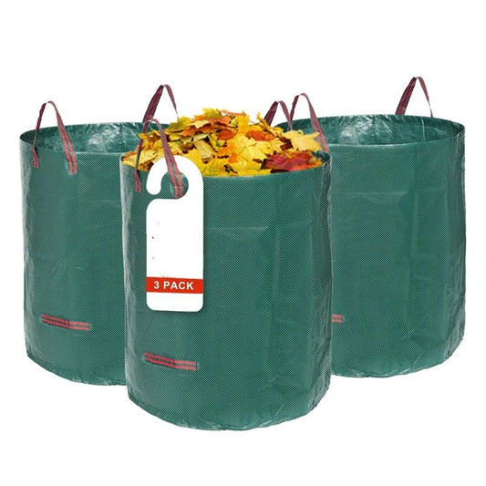 Reusable Yard Waste Bags Lawn And Leaf Bags 3 Pack, Heavy Duty Garden Bags With Gardening Gloves, Standable V1192-AZ-W-3774