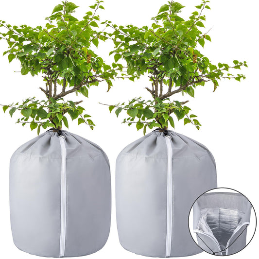 2-Pack Plant Pot Covers for Winter Freeze Protection - Frost Protection Cover for Outdoor Plants & Shrubs V1192-AZ-W-3777