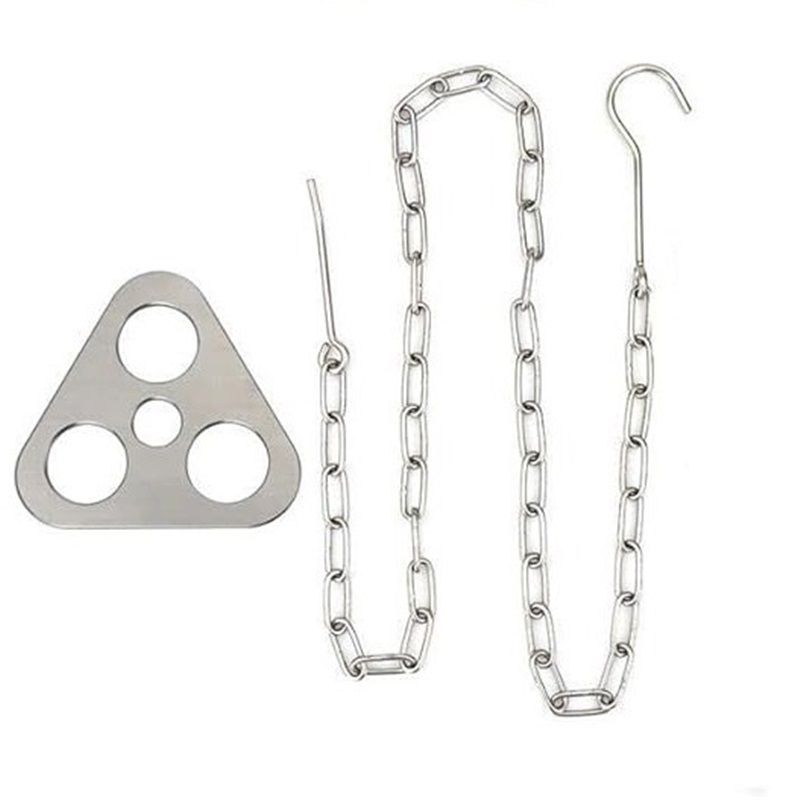Camping Tripod Board, Turn Branches into Campfire Tripod , Stainless Steel Campfire Support Plate with V1192-AZ-W-3786