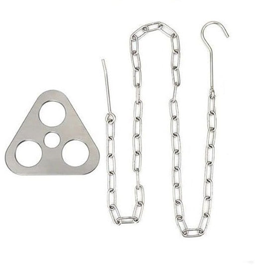 Camping Tripod Board, Turn Branches into Campfire Tripod , Stainless Steel Campfire Support Plate with V1192-AZ-W-3786