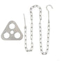 Camping Tripod Board, Turn Branches into Campfire Tripod , Stainless Steel Campfire Support Plate with V1192-AZ-W-3786