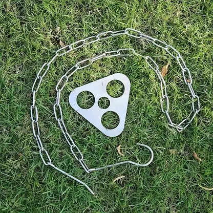 Camping Tripod Board, Turn Branches into Campfire Tripod , Stainless Steel Campfire Support Plate with V1192-AZ-W-3786