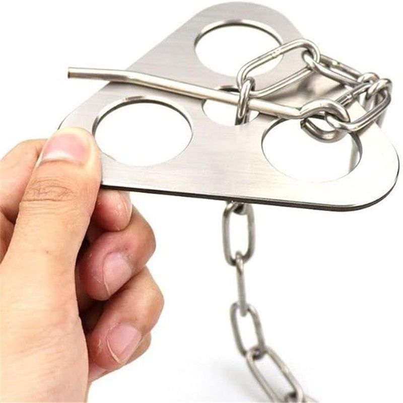 Camping Tripod Board, Turn Branches into Campfire Tripod , Stainless Steel Campfire Support Plate with V1192-AZ-W-3786