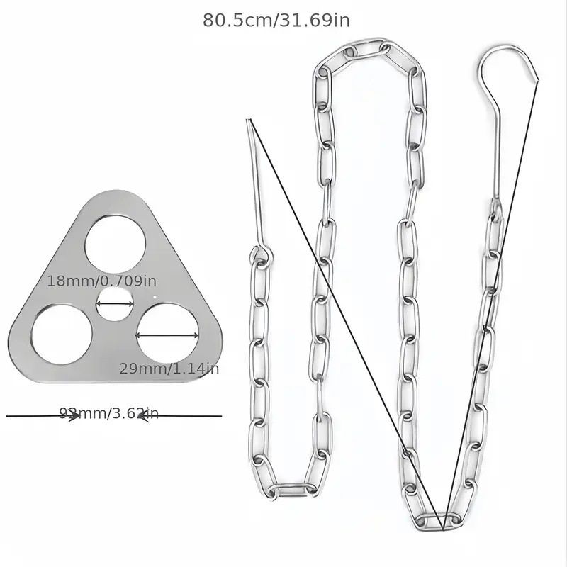 Camping Tripod Board, Turn Branches into Campfire Tripod , Stainless Steel Campfire Support Plate with V1192-AZ-W-3786