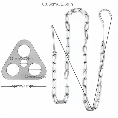 Camping Tripod Board, Turn Branches into Campfire Tripod , Stainless Steel Campfire Support Plate with V1192-AZ-W-3786