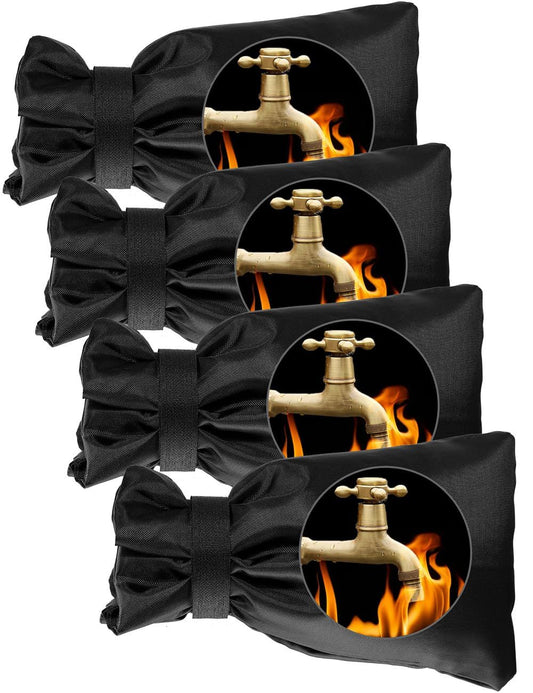 Outdoor Faucet Cover,Outside Freeze Proof Covers for Winter,4Pcs Spigot Cover,Freeze Miser,Outlet V1192-AZ-W-3788