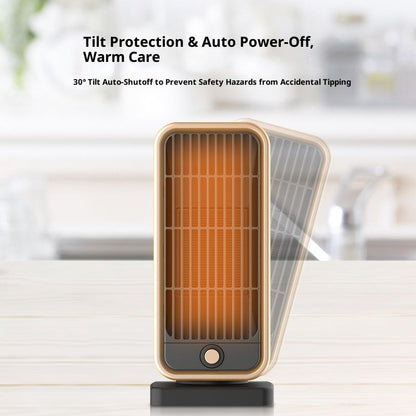 Space Heaters, 500W Energy Efficient Quiet Mini Portable Heater, PTC Ceramic Fast Heater Function for Office V1192-AZ-W-3805