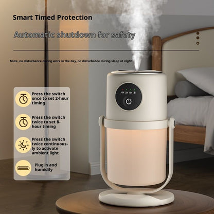 Portable Small Humidifier - Cold Mist Humidifier with 360 degrees Rotating Stand, Stepless Dimming Warm Night V1192-AZ-W-3806