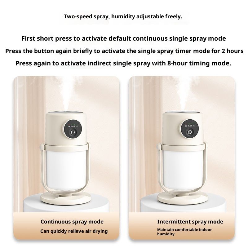 Portable Small Humidifier - Cold Mist Humidifier with 360 degrees Rotating Stand, Stepless Dimming Warm Night V1192-AZ-W-3806