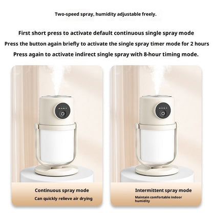 Portable Small Humidifier - Cold Mist Humidifier with 360 degrees Rotating Stand, Stepless Dimming Warm Night V1192-AZ-W-3806