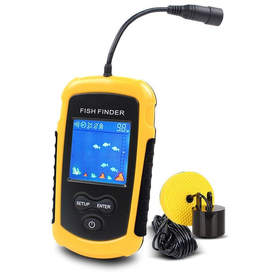 Portable Fish Depth Finder Water Handheld Fish Finder Sonar Castable Kayak Boat Fishfinder Transducer Fishing V1192-AZ-W-3809